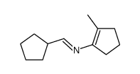 1-cyclopentyl-N-(2-methylcyclopenten-1-yl)methanimine结构式