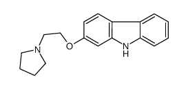 2-(2-pyrrolidin-1-ylethoxy)-9H-carbazole结构式