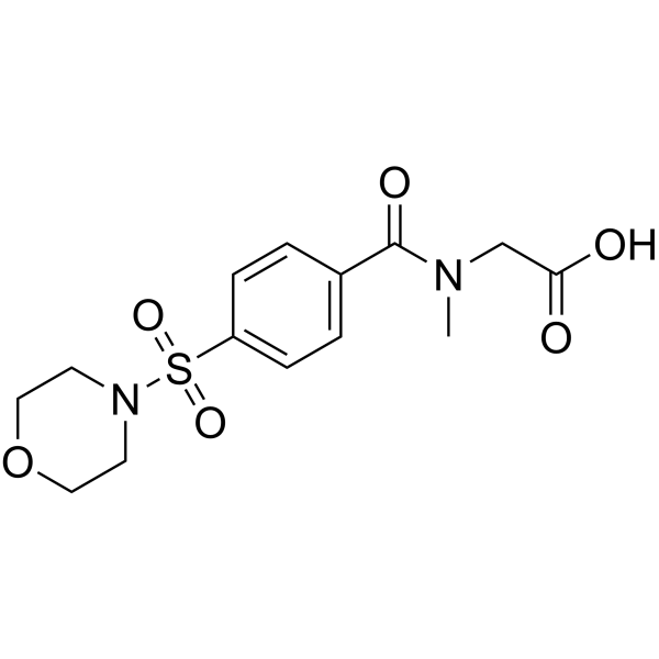N-Methyl-N-[4-(morpholin-4-ylsulfonyl)benzoyl]glycine Structure