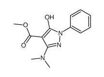 3-dimethylamino-5-oxo-1-phenyl-2,5-dihydro-1H-pyrazole-4-carboxylic acid methyl ester Structure