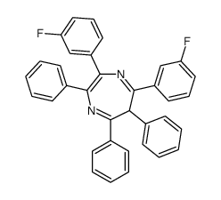 2,7-bis(3-fluorophenyl)-3,5,6-triphenyl-6H-1,4-diazepine Structure