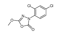 3-(2,4-dichlorophenyl)-5-methoxy-1,3,4-oxadiazol-2-one结构式