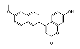 7-hydroxy-4-(6-methoxynaphthalen-2-yl)chromen-2-one结构式