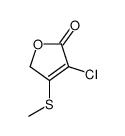 4-chloro-3-methylsulfanyl-2H-furan-5-one结构式