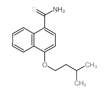 1-Naphthalenecarbothioamide,4-(3-methylbutoxy)-结构式
