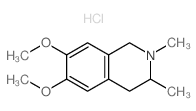 ISOQUINOLINE, 1,2,3,4-TETRAHYDRO-6,7-DIMETHOXY-2,3-DIMETHYL-, HYDROCHLORIDE Structure