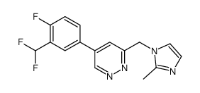 5-[3-(difluoromethyl)-4-fluorophenyl]-3-[(2-methylimidazol-1-yl)methyl]pyridazine Structure