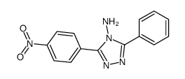 3-(4-nitrophenyl)-5-phenyl-1,2,4-triazol-4-amine结构式