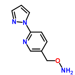 5-[(Aminooxy)methyl]-2-(1H-pyrazol-1-yl)pyridine Structure