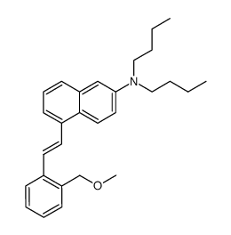 E/Z-2-(3-N,N-dibutylamino-1-naphthyl)vinylbenzyl methyl ether结构式