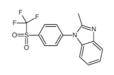 2-methyl-1-[4-(trifluoromethylsulfonyl)phenyl]benzimidazole结构式