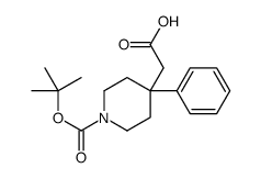 4-CARBOXYMETHYL-4-PHENYL-PIPERIDINE-1-CARBOXYLIC ACID TERT-BUTYL ESTER Structure