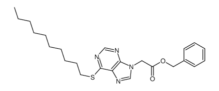 benzyl 2-(6-decylsulfanylpurin-9-yl)acetate结构式