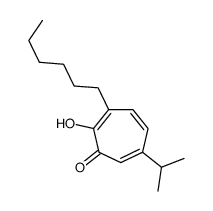 3-hexyl-2-hydroxy-6-propan-2-ylcyclohepta-2,4,6-trien-1-one结构式