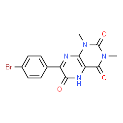 2,4,6(3H)-Pteridinetrione,7-(4-bromophenyl)-1,5-dihydro-1,3-dimethyl- picture