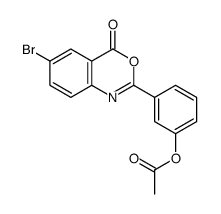 [3-(6-bromo-4-oxo-3,1-benzoxazin-2-yl)phenyl] acetate结构式