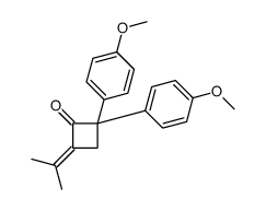 2,2-bis(4-methoxyphenyl)-4-propan-2-ylidenecyclobutan-1-one结构式