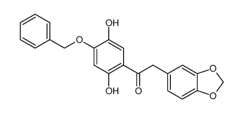 2-benzo[1,3]dioxol-5-yl-1-(4-benzyloxy-2,5-dihydroxy-phenyl)-ethanone结构式