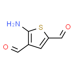 2,4-Thiophenedicarboxaldehyde, 5-amino- (9CI) Structure