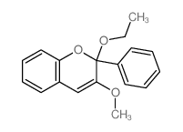 2H-1-Benzopyran,2-ethoxy-3-methoxy-2-phenyl-结构式