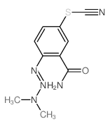 Thiocyanic acid,3-(aminocarbonyl)-4-(3,3-dimethyl-1-triazen-1-yl)phenyl ester structure
