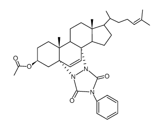 3-acetoxy-4'-phenyl-[1,2,4]triazolo[1',2':6,7](6,7-diaza-5,8-etheno-cholest-24-ene)-3',5'-dione Structure