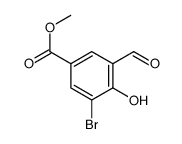 3-溴-5-甲酰基-4-羟基苯甲酸甲酯结构式