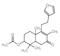 2(1H)-Naphthalenone,7-(acetyloxy)-4-[2-(3- furanyl)ethyl]-4a,5,6,7,8,8a-hexahydro-3,4a,8,- 8-tetramethyl- Structure