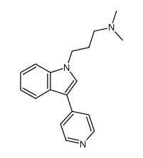 dimethyl-[3-(3-pyridin-4-yl-indol-1-yl)-propyl]-amine Structure