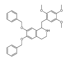 1-(2',4',5'-trimethoxybenzyl)-6,7-bis(benzyloxy)-1,2,3,4-tetrahydroisoquinoline结构式