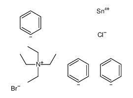 Ethanaminium, N,N,N-triethyl-, (TB-5-12)-bromochlorotriphenylstannate( 1-) structure