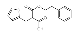 3-oxo-3-phenethyloxy-2-(thiophen-2-ylmethyl)propanoic acid结构式