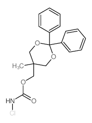 Carbamic acid, chloro-,(5-methyl-2,2-diphenyl-m-dioxan-5-yl)methyl ester (8CI) structure