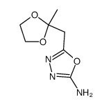 5-((2-methyl-1,3-dioxolan-2-yl)methyl)-1,3,4-oxadiazol-2-amine Structure