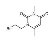 1-(2-bromoethyl)-3,6-dimethylpyrimidine-2,4-dione结构式