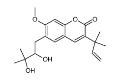 6-(2,3-Dihydroxy-3-methylbutyl)-3-(1,1-dimethyl-2-propenyl)-7-methoxy-2H-1-benzopyran-2-one结构式