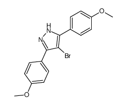 3,5-di(4-methoxyphenyl)-4-bromo-2-pyrazole Structure