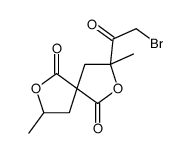 3-(2-bromoacetyl)-3,8-dimethyl-2,7-dioxaspiro[4.4]nonane-1,6-dione结构式