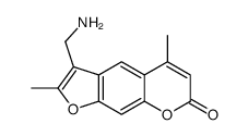 3-(aminomethyl)-2,5-dimethylfuro[3,2-g]chromen-7-one结构式
