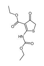 ethyl 3-ethoxycarbonyl-4-oxo-4,5-dihydrothiophen-2-carbamate结构式