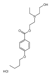 beta-(N-Ethyl-N-beta-hydroxyethylamino)ethyl 4-n-butoxybenzoate hydroc hloride结构式