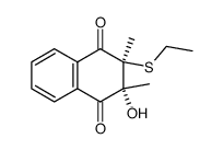 (+/-)-r-2-(Ethylthio)-2-cis-3-dimethyl-trans-3-hydroxy-2,3-dihydro-1,4-naphthoquinone Structure