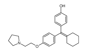4-[cyclohexylidene-[4-(2-pyrrolidin-1-ylethoxy)phenyl]methyl]phenol结构式