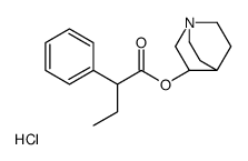 2-Phenylbutyric acid 3-quinuclidinyl ester hydrochloride结构式