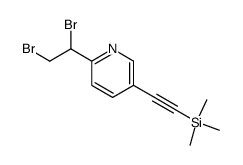 2-(1,2-dibromoethyl)-5-((trimethylsilyl)ethynyl)pyridine结构式