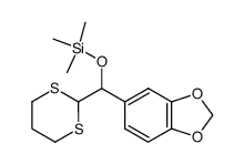 (benzo[d][1,3]dioxol-5-yl(1,3-dithian-2-yl)methoxy)trimethylsilane Structure
