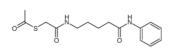 Thioacetic acid S-[(4-phenylcarbamoyl-butylcarbamoyl)-methyl] ester Structure