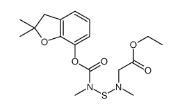 ethyl 2-[[(2,2-dimethyl-3H-1-benzofuran-7-yl)oxycarbonyl-methylamino]sulfanyl-methylamino]acetate结构式