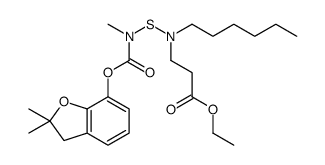 ethyl 3-[[(2,2-dimethyl-3H-benzofuran-7-yl)oxycarbonyl-methyl-amino]su lfanyl-hexyl-amino]propanoate Structure