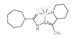 Iron, {dichloro[hexahydro-1H-azepine-1-carbothioic} acid {[1-(2-pyridinyl)ethylidene]hydraziato]}结构式